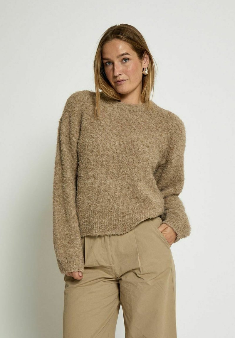 Desires Strickpullover - m walnut melange