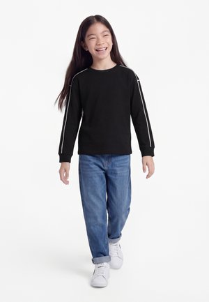 Calvin Klein Jeans PIPING UNISEX - Μπλούζα με μακριά μανίκια - black