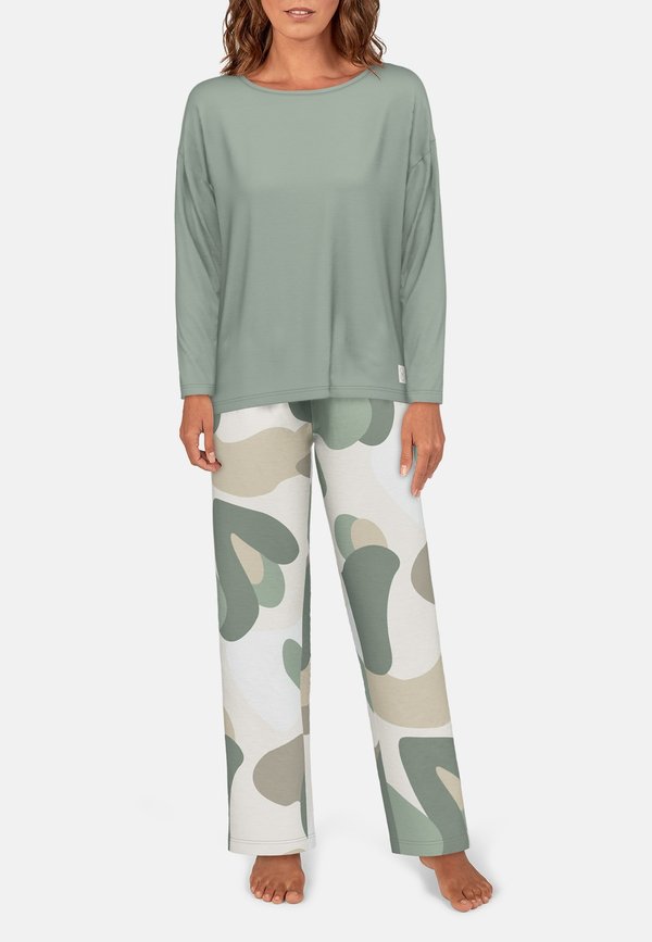 SET - Nachtwäsche Set - grün mittel allover