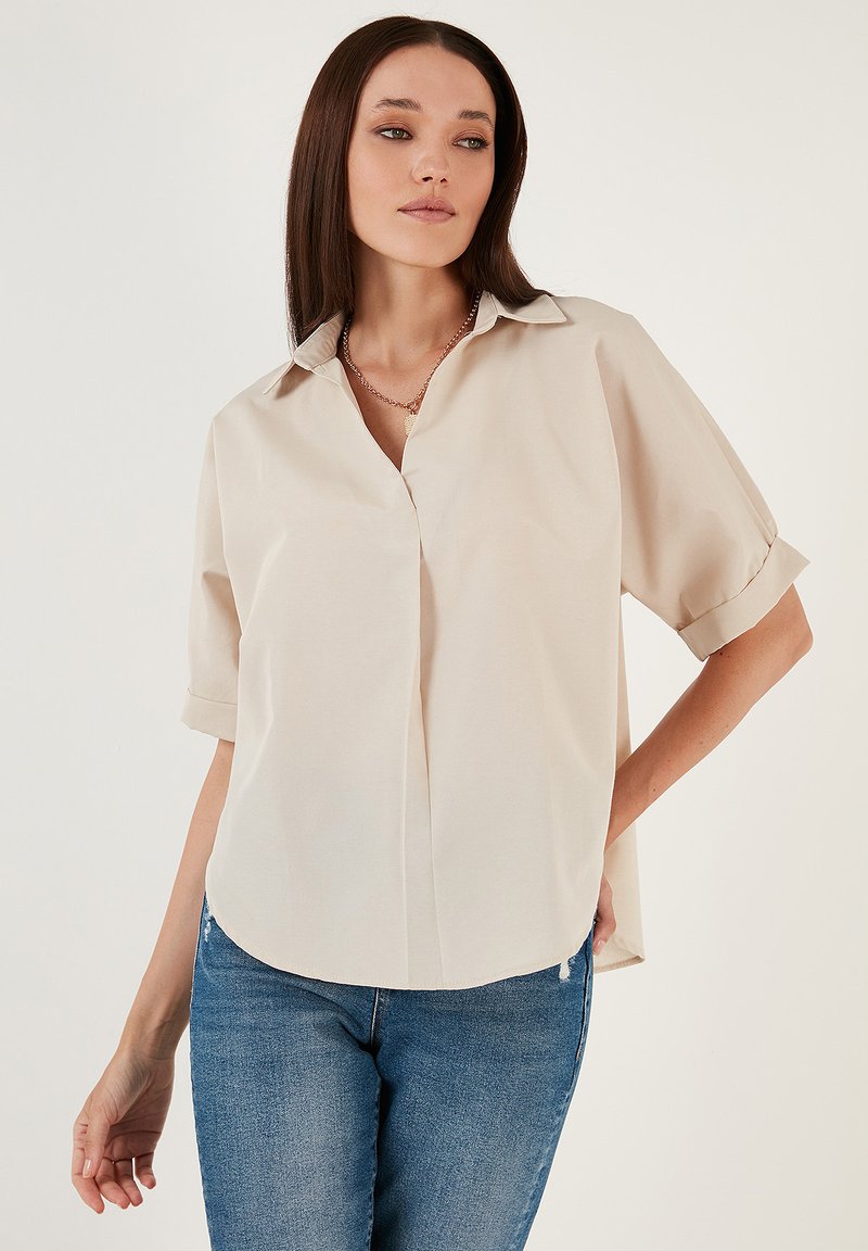 LELA LOOSE FIT - Blusa - stone