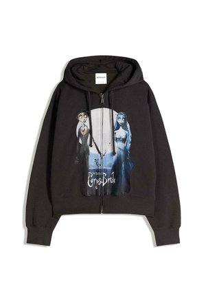 CORPSE BRIDE PRINT - Felpa con zip - blue-grey