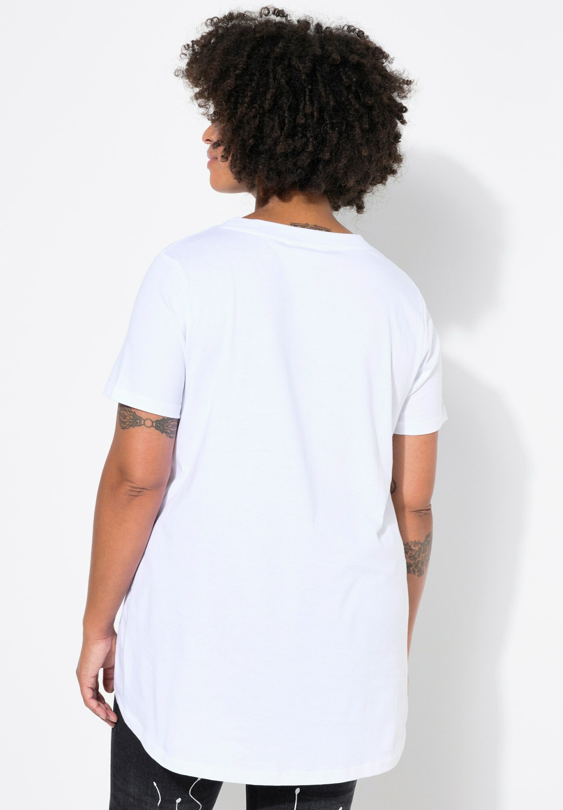 Angel of Style BLUMEN-MOTIV - Print T-shirt - snow white/white