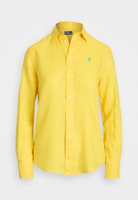 CLASSIC FIT LINEN SHIRT - Bluza z gumbi - sunfish yellow