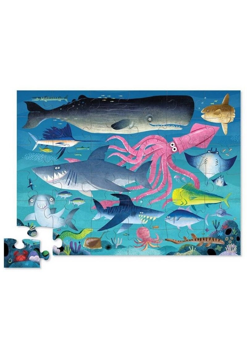 Puzzle Per Bambini 36 Pezzi Crocodile Creek – Shaped Ocean Dreams, Forma Speciale E Colori Vivaci