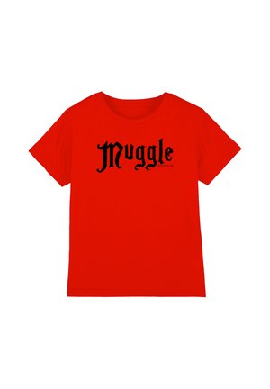 Warner Brothers, HARRY POTTER MUGGLE UNISEX - Print T-shirt - red