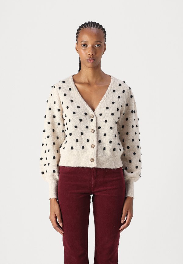 SIGRID LIFE VNECK STRUC - Cardigan - cement