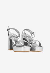 Bosanova CON CAMPANA - Sandalias de tacón - plata