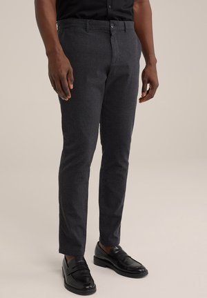 WE Fashion THE TEXTURED - Broek - black