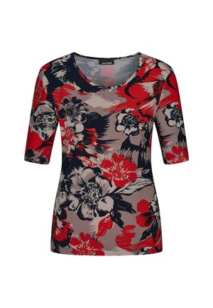 GOLDNER T-shirt imprimé - red/taupe/navy patterned