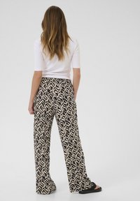 Kaffe Pantalon classique - black feather grey lines