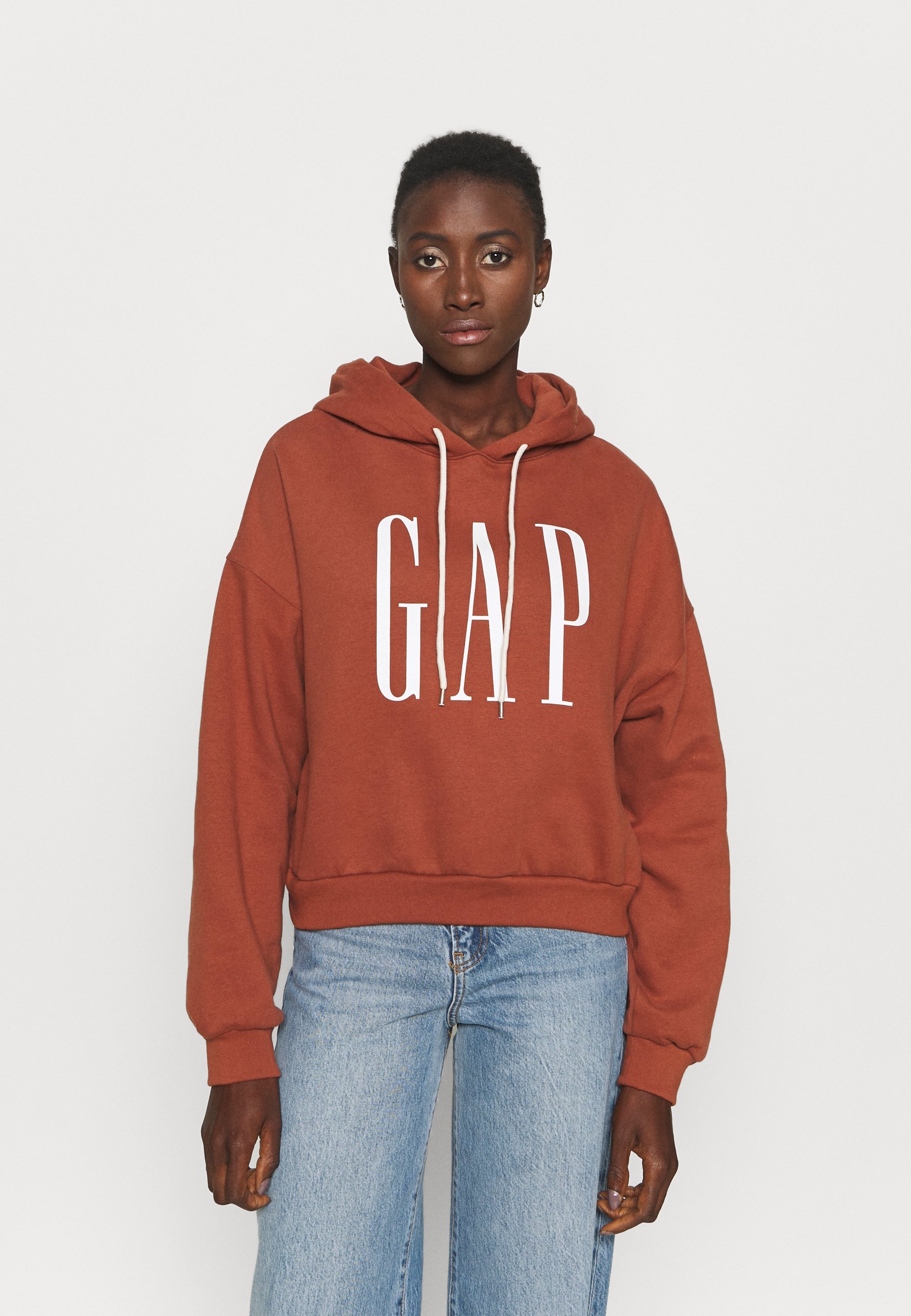 Gap Tall CROP - Sudadera - saddle/marrón - Zalando.es