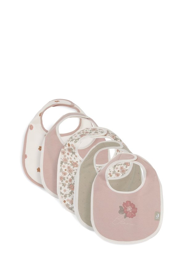 SLAB RETRO FLOWERS - 5 PACK - Lätzchen - beige