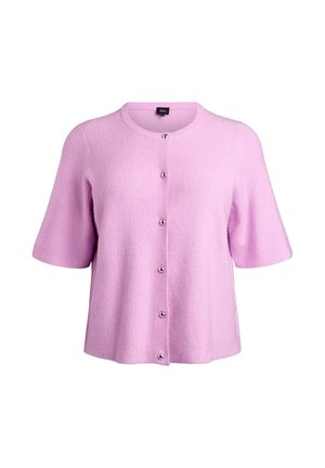 KURZÄRMELIG MIT GLÄNZENDEN KUGELKNÖPFEN - Chaqueta de punto - scented lav mel