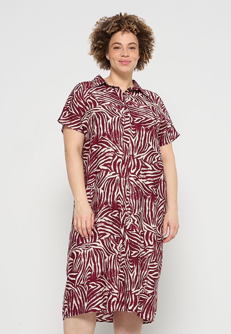 ONLY Carmakoma Blousejurk bordeauxrood