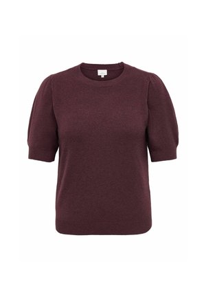 ONLY Carmakoma, CARRICA LIFE 2/4 PULLOVER KNT NOOS - T-shirt basic - zinfandel