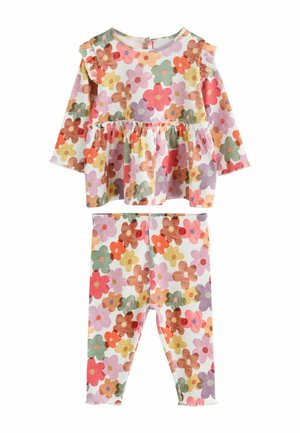 Next, REGULAR FIT - LONG SLEEVE FRILL TOP AND LEGGINGS BABY 2 PIECE SET  . - Langarmshirt - white floral