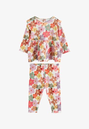 Next, REGULAR FIT - LONG SLEEVE FRILL TOP AND LEGGINGS BABY 2 PIECE SET . - Top s dlhým rukávom - white floral