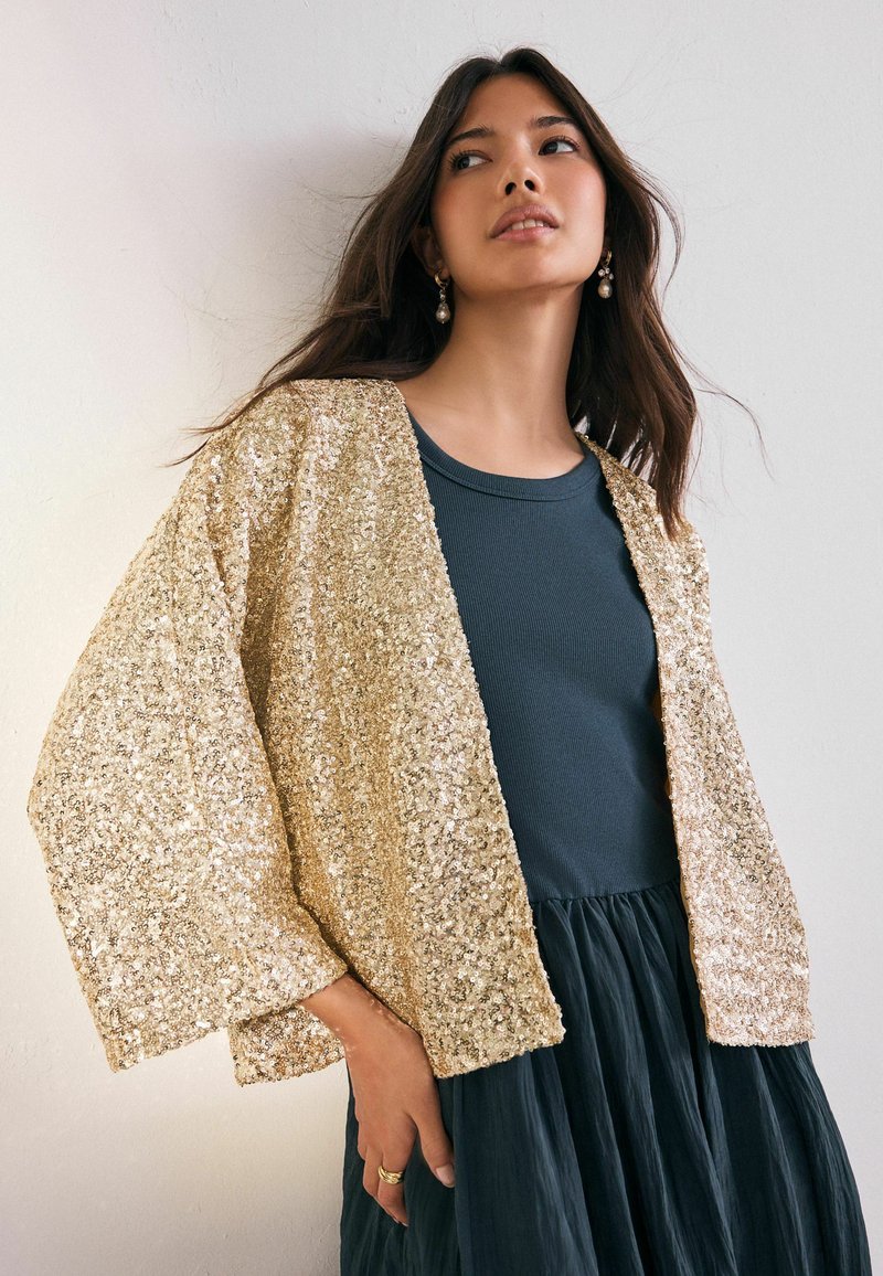 Next - REGULAR FIT - SEQUIN - Bleizeris - gold, Padidinti