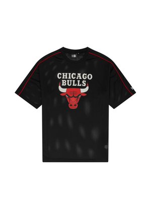 New Era CHICAGO BULLS TEE - Nyomott mintás póló - black