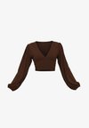 CRISSY BACKLESS - Camiseta de manga larga - dark brown