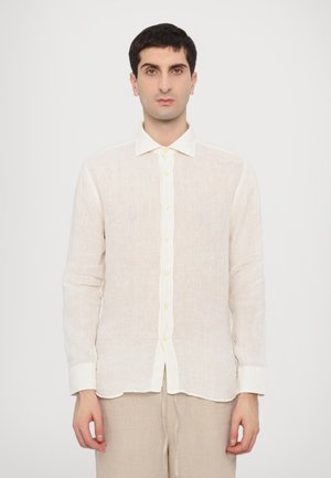 120% Lino LONG SLEEVE MEN SLIM FIT - Skjorta - milk