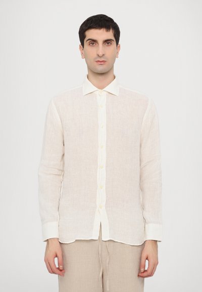 120% Lino LONG SLEEVE MEN SLIM FIT - Ing - milk