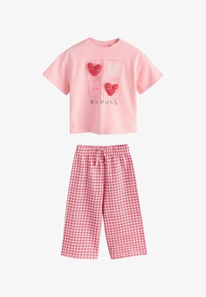 Next, REGULAR FIT - TOP & JOGGERS SET . - Püksid - pink heart gingham