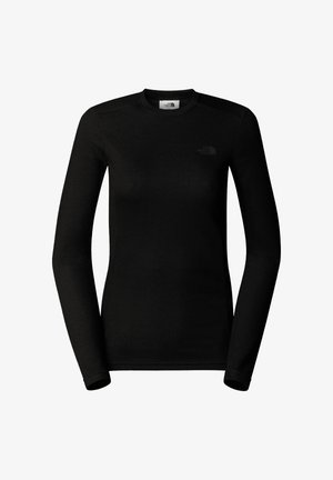 The North Face W EASY L/S CREW NECK - Långärmad tröja - tnf black