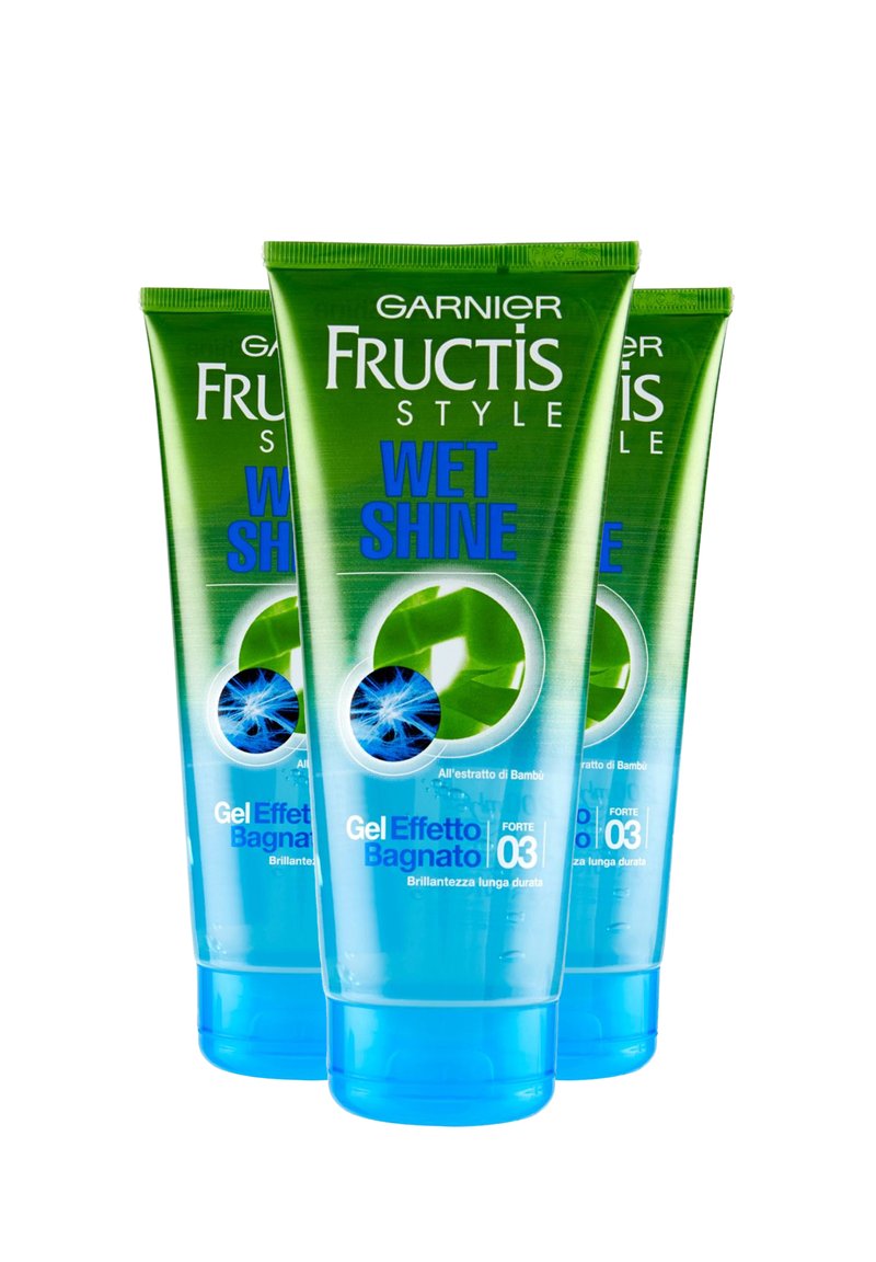Garnier - GEL PER CAPELLI FRUCTIS STYLE, EFFETTO WET&SHINE - 3 PACK - Trattamenti capelli - effetto wet&shine, Ingrandire