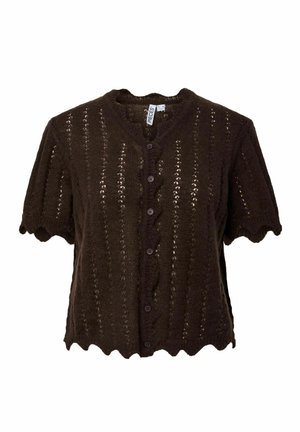 Pieces, KNITTED CARDIGAN PCADA - Gilet - ganache