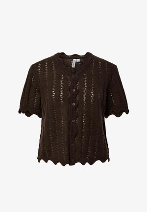 Pieces, KNITTED CARDIGAN PCADA - Chaqueta de punto - ganache