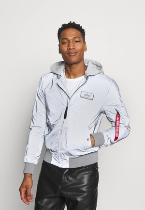 Alpha Industries HOOD REFLECTIVE - Bomber Jacket - silver