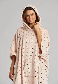 Loungeable LUXURY HEART FOIL SNUGGLE HOODIE - Badekåber - pink