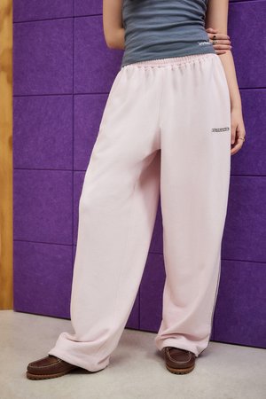 iets frans... HARRI WIDE LEG JOGGER UNISEX - Treniņtērpa apakšdaļas - rose