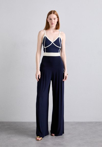 Norma Kamali HIGH WAIST PLEAT PANT - Pantalon classique - true navy
