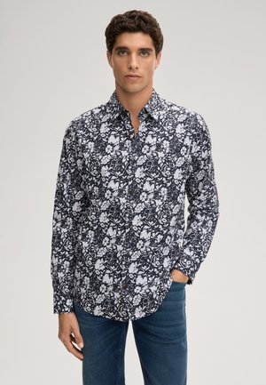 HANSEN - Chemise - dunkelblau gemustert