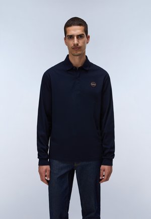 Napapijri, BADGE JERSEY LS - Polo - navy