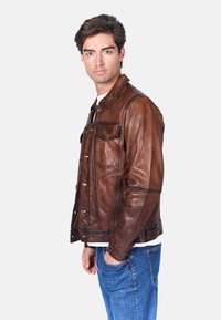 Freaky Nation Chaqueta de cuero - saddle