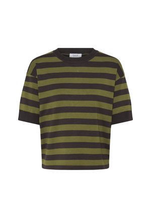 b.young, BYMMORLA - T-shirt basique - avocado java stripe
