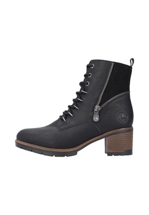 Lace-up ankle boots - schwarz