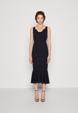 WAL G. ANABELLA RUFFLE BOTTOM MIDI - Φόρεμα από ζέρσεϊ - navy blue