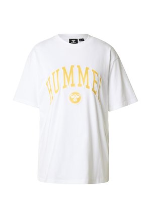 Hummel, REGULAR COLLEGE  - Trükipildiga T-särk - white