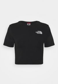 W ESSENTIAL CROPPED SLIM SHORT SLEEVE TE - T-shirt con stampa - black