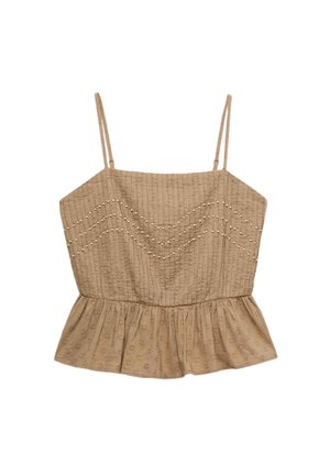 Marks & Spencer, BEADED PEPLUM - Top - khaki