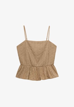 Marks & Spencer, BEADED PEPLUM - Top - khaki