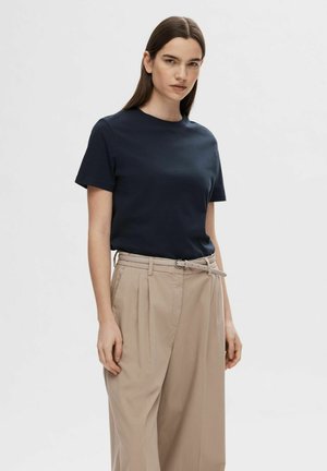SLFMYESSENTIAL O-NECK - Basic T-shirt - dark sapphire