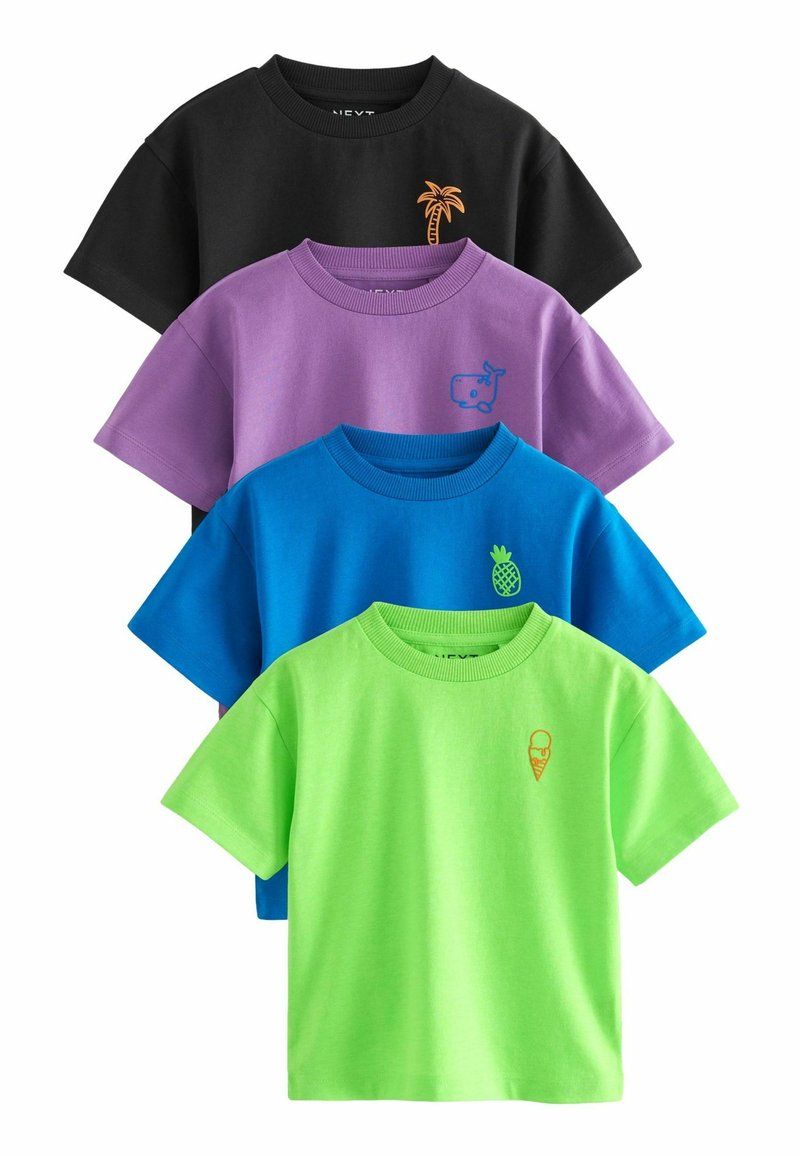 Next CHARACTER SHORT SLEEVES 4 PACK STANDARD - Apdrukāts T-krekls - blue