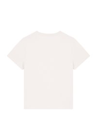 Korte mouwen t-shirt in off-white, gemaakt van katoen. Heeft een ronde hals en een rechte snit. Geen zichtbare patronen of ontwerpen.