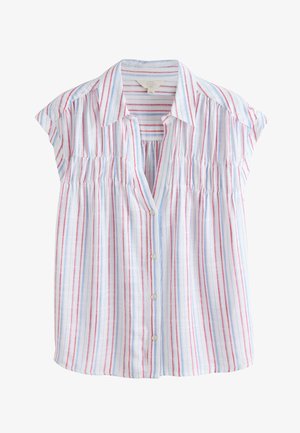 Next, Top - white red blue stripe