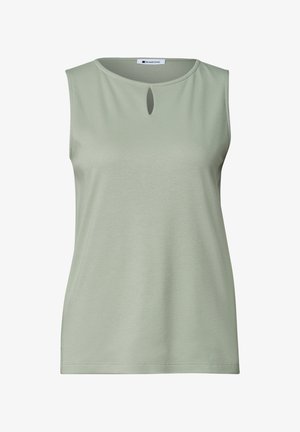 Street One, TOP MIT RUNDHALS UND CUT-OUT-DETAIL - Top - mint leaf